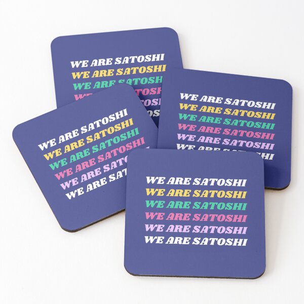 Item preview, We Are Satoshi Colorful Typography Design  designed and sold by BitcoinDesigns.