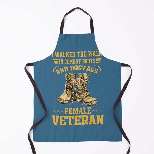 Item preview, I walked the walk in combat boots and dogtags female veteran designed and sold by Jasonstoreasd.