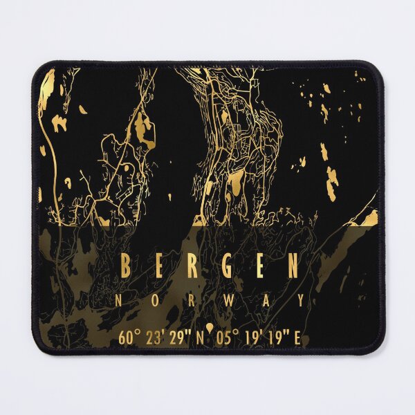 Item preview, Bergen Map Norway designed and sold by hatimelhag.