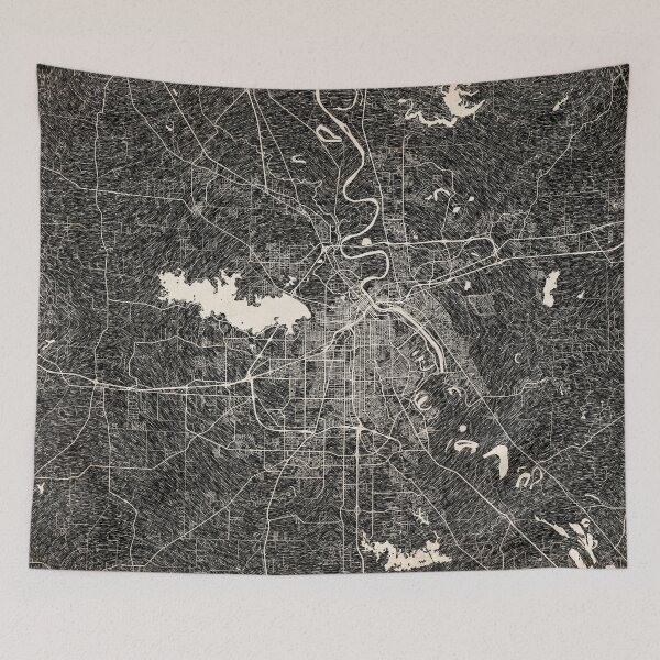 Item preview, Shreveport map Louisiana Ink lines designed and sold by InkMaps.