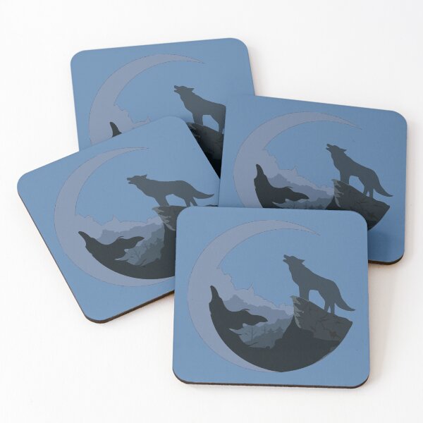 Item preview, Wolf and moon blue designed and sold by REVOL-.