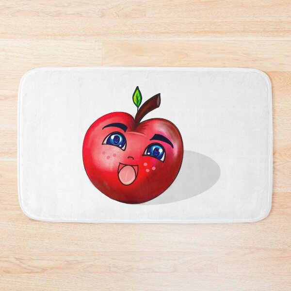 Item preview, Smiling anime manga red apple designed and sold by Artonmytee.