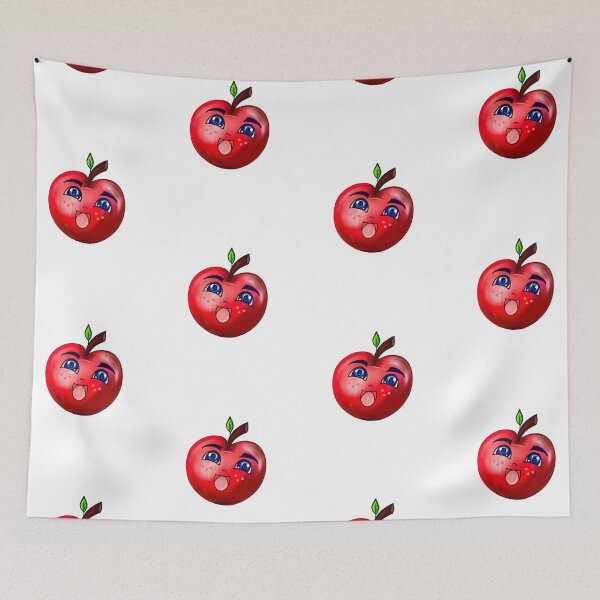 Item preview, Smiling anime manga red apple designed and sold by Artonmytee.
