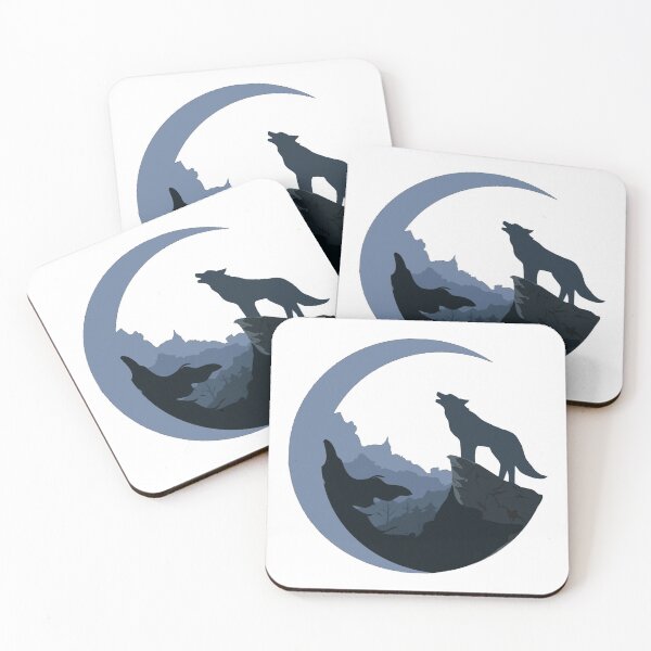 Item preview, Wolf and moon White designed and sold by REVOL-.