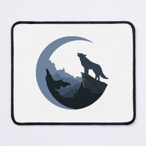 Item preview, Wolf and moon White designed and sold by REVOL-.