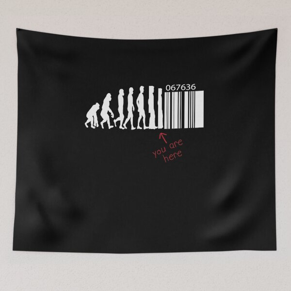 Item preview, Evolution - Barcode - Transhumanism - Technology designed and sold by Shirt-Designs.