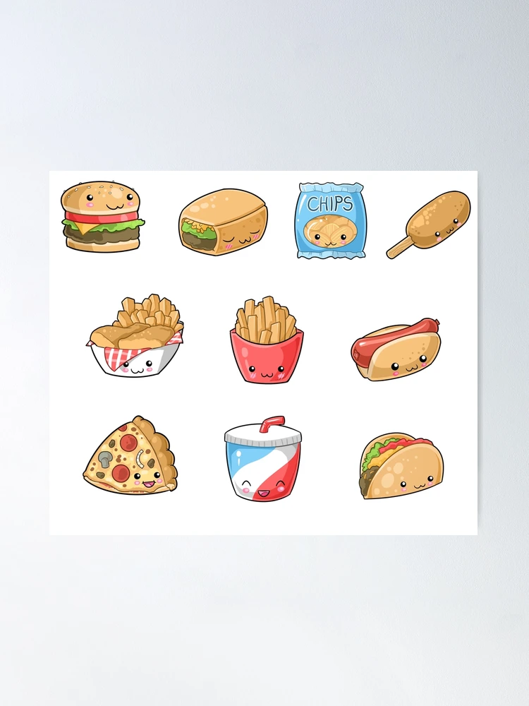 Kawaii Junk Food Stickers