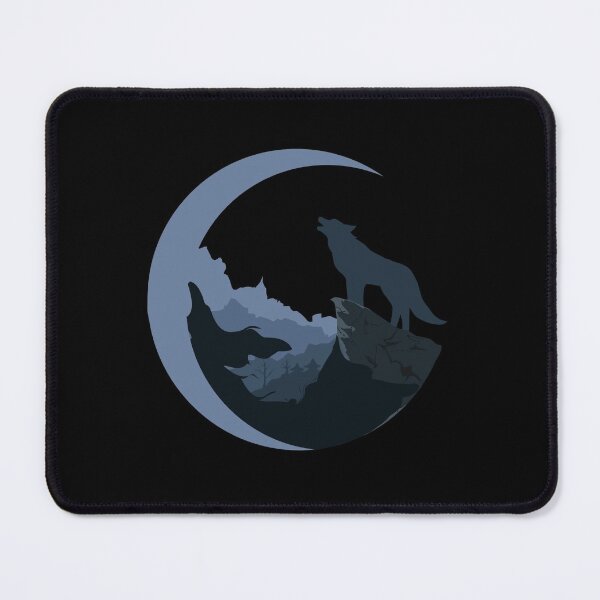 Item preview, Wolf and moon Black designed and sold by REVOL-.