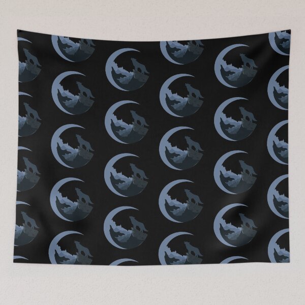 Item preview, Wolf and moon Black designed and sold by REVOL-.