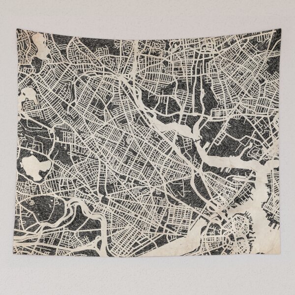 Item preview, Somerville map Massachusetts Ink lines designed and sold by InkMaps.