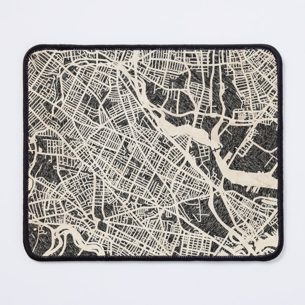 Item preview, Somerville map Massachusetts Ink lines 2 designed and sold by InkMaps.