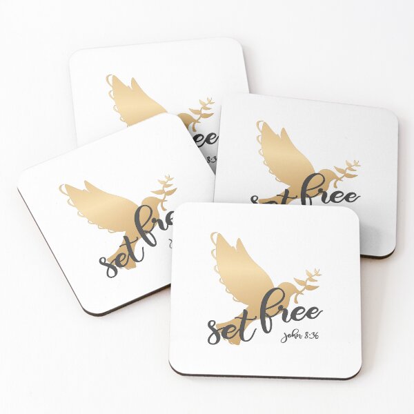 Item preview, Christian Design - Set Free With Flying Gold Dove. designed and sold by simplydesignart.