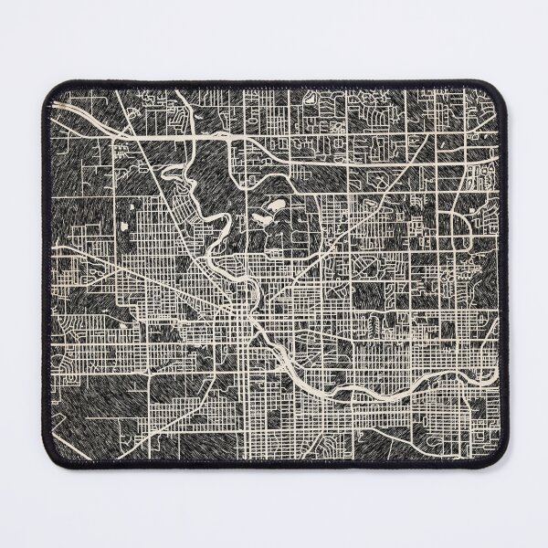 Item preview, South Bend map Indiana Ink lines 2 designed and sold by InkMaps.