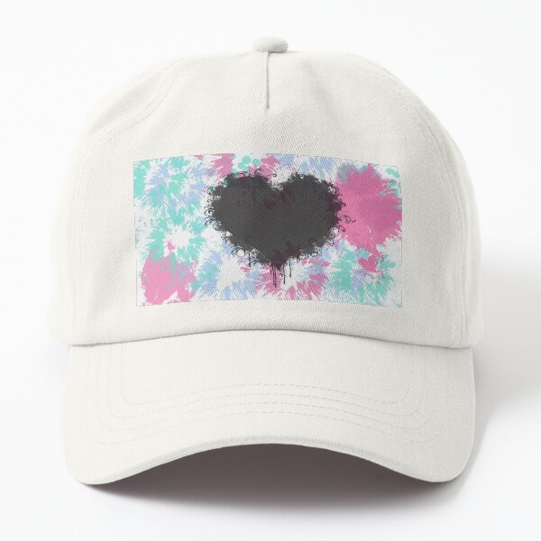 Black heart Dad Hat
