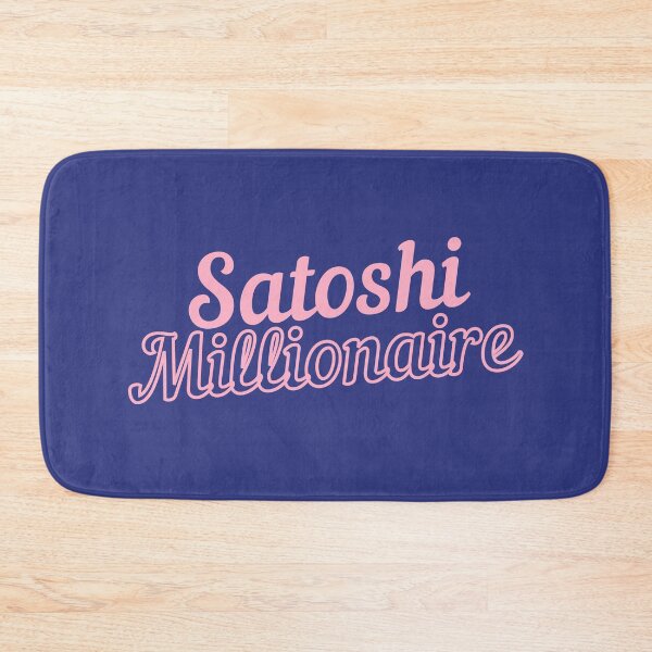 Item preview, Satoshi Millionaire Pink Script Typography Design designed and sold by BitcoinDesigns.