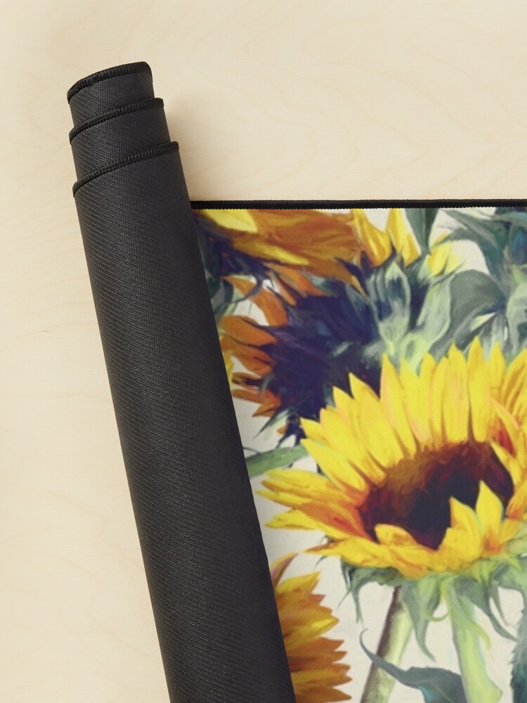 Aperçu 2 sur 5. Tapis de souris avec l'œuvre Tournesols pour toujours créée et vendue par micklyn.