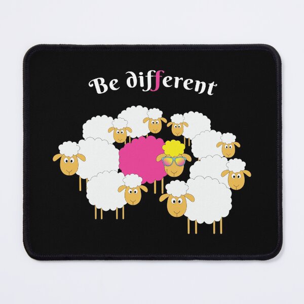 Item preview, Be Different Funny Sheep (black) designed and sold by dass-art.