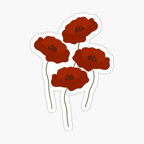 Poppies Stickers for Sale