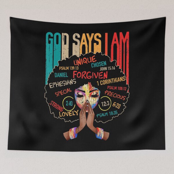 Item preview, Black Girl God Says I Am Black Melanin History Month Pride designed and sold by gregorylbond.