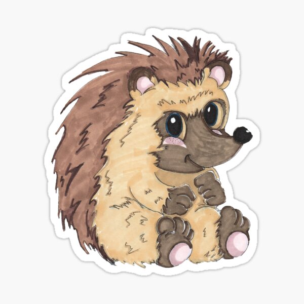 The awed hedgehog. Sticker