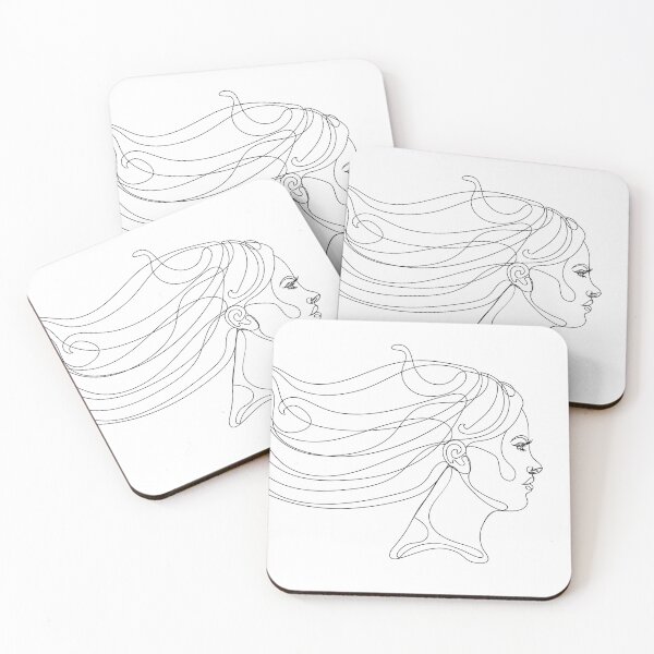Item preview, Girl portrait in profile lineart designed and sold by AnnArtshock.