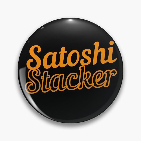 Item preview, Satoshi Stacker Bitcoin Orange Typography Design designed and sold by BitcoinDesigns.
