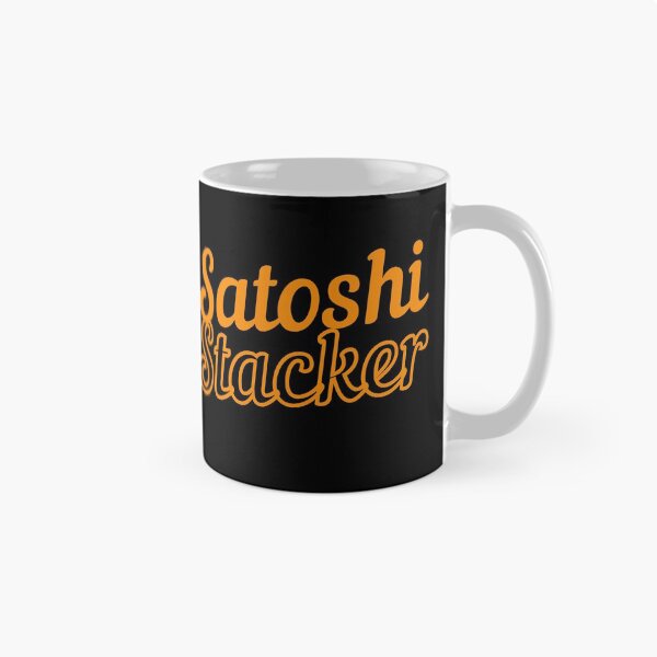 Item preview, Satoshi Stacker Bitcoin Orange Typography Design designed and sold by BitcoinDesigns.