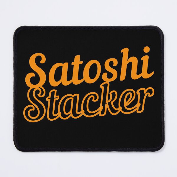 Item preview, Satoshi Stacker Bitcoin Orange Typography Design designed and sold by BitcoinDesigns.