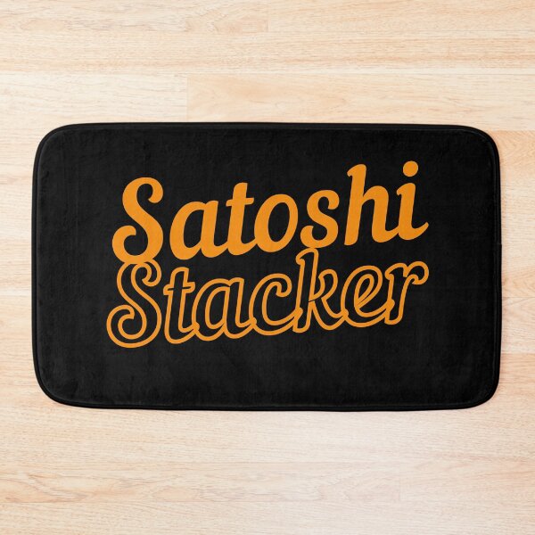 Item preview, Satoshi Stacker Bitcoin Orange Typography Design designed and sold by BitcoinDesigns.