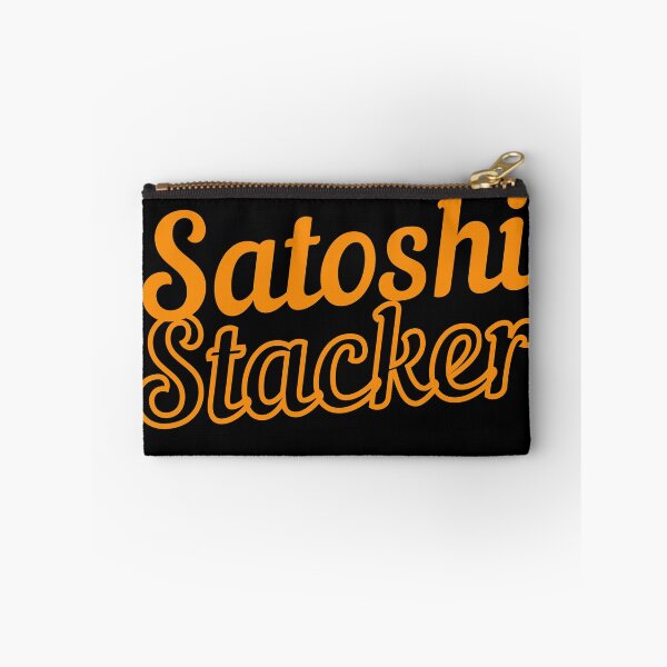 Item preview, Satoshi Stacker Bitcoin Orange Typography Design designed and sold by BitcoinDesigns.