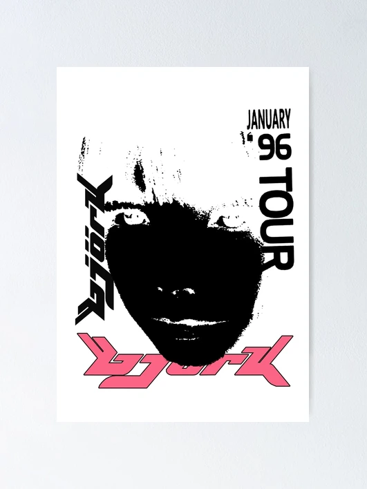 Bjork 1996 January Tour (White / Pink)