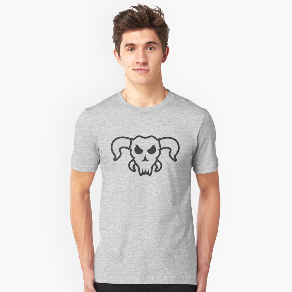 Angry bull/alien/demon/monster skull Slim Fit T-Shirt