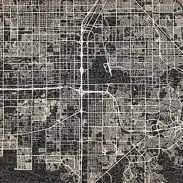 Artwork thumbnail, Spring Valley map Nevada Ink lines by InkMaps