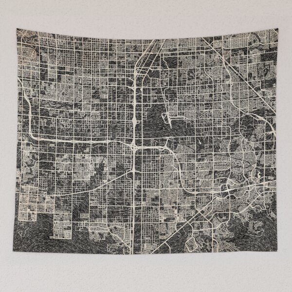Item preview, Spring Valley map Nevada Ink lines designed and sold by InkMaps.