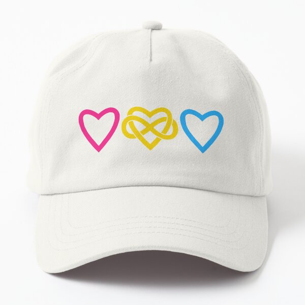 Pansexual Polyamory Infinity Hearts (black) Dad Hat