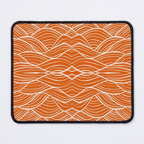 Item preview, Orange Wave Drawing Abstract Optical Illusion Pattern designed and sold by bubblyshades.
