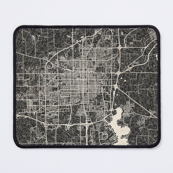Item preview, Springfield map Illinois Ink lines 2 designed and sold by InkMaps.