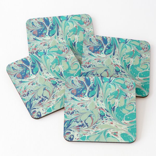 Item preview, Swirl marble in gold, blue, green and red designed and sold by Jessica Goulty.