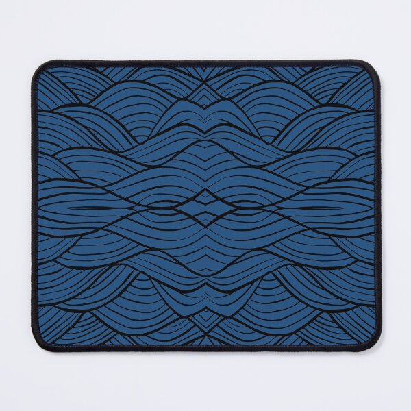 Item preview, Ocean Blue Wave Drawing Abstract Optical Illusion Pattern designed and sold by bubblyshades.