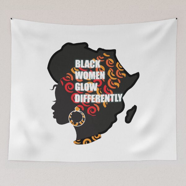 Item preview, Black Women Glow Differently designed and sold by bahicharafe.