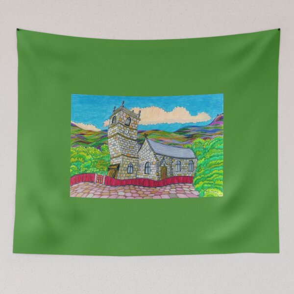 Item preview, 580 - SAINT COLLEN'S CHURCH, LLANGOLLEN - DAVE EDWARDS - COLOURED PENCILS - 2021 designed and sold by BLYTHART.