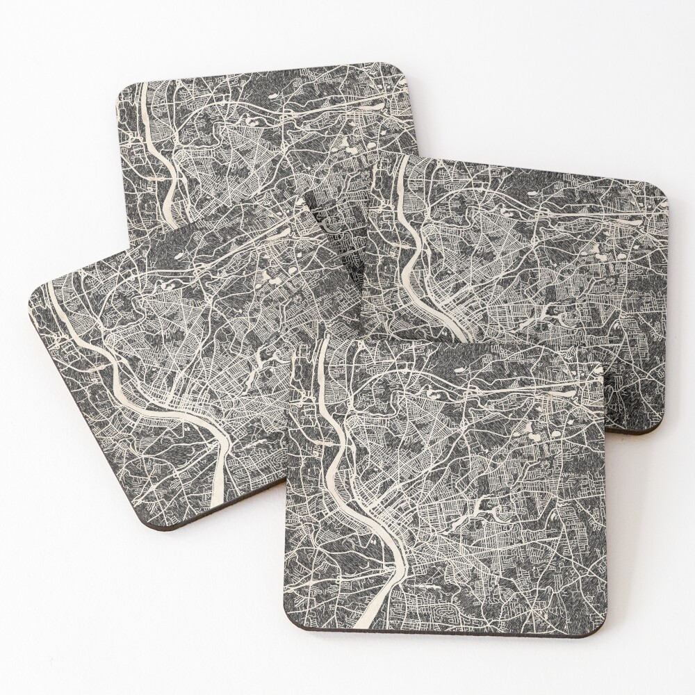 Item preview, Coasters (Set of 4) designed and sold by InkMaps.
