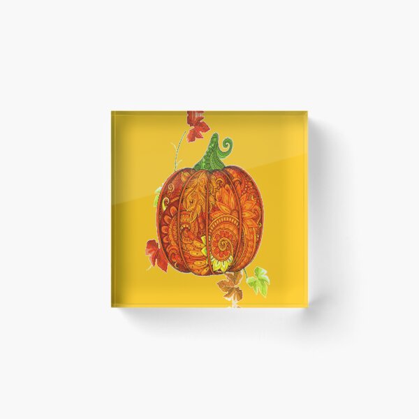 Item preview, Thanksgiving Day Pumpkin with Leaves, Buffalo Plaid Thanksgiving Day Design, Buffalo Plaid Thanksgiving Autumn Design ,Thankful Grateful Blessed, Gobble Me Turkey Day designed and sold by Adri Barnard.
