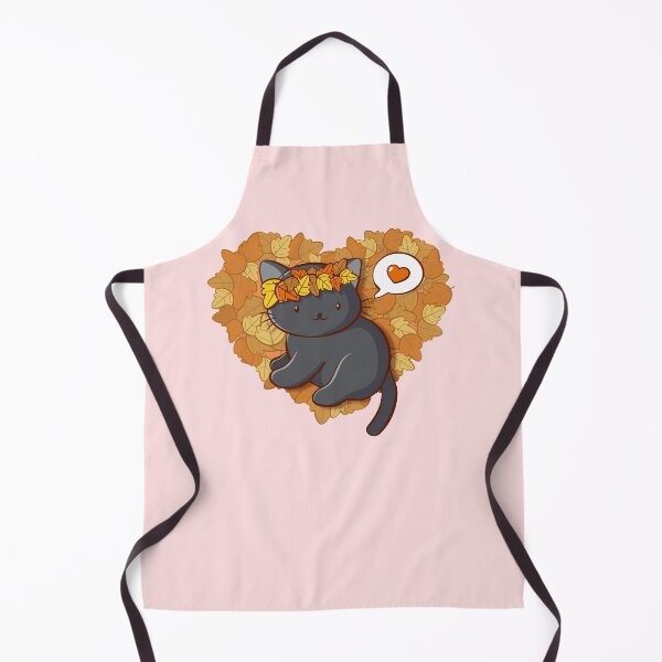 Item preview, Kawaii Black Cat Fall Leaves Cute Autumn Season designed and sold by Irene Koh.