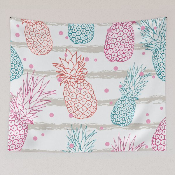 Item preview, Fun pineapple faces seamless designed and sold by Gurshnet68.