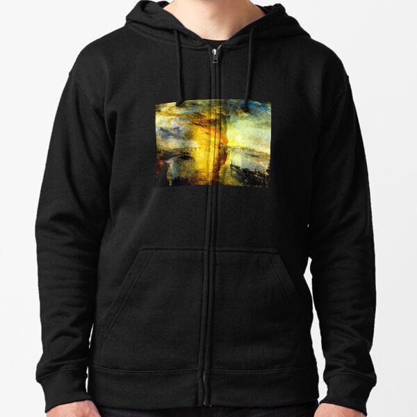 The Burning of the Houses of Parliament by J. M. W. Turner Zipped Hoodie