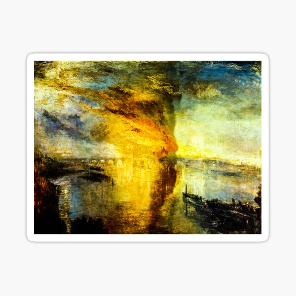 The Burning of the Houses of Parliament by J. M. W. Turner Sticker