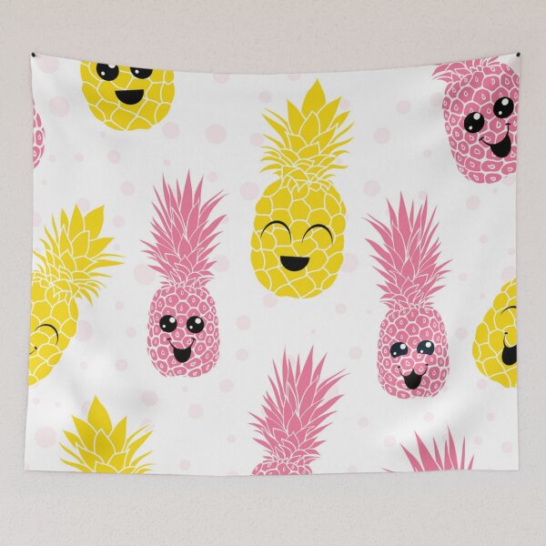 Item preview, Fun pineapple faces seamless designed and sold by Gurshnet68.