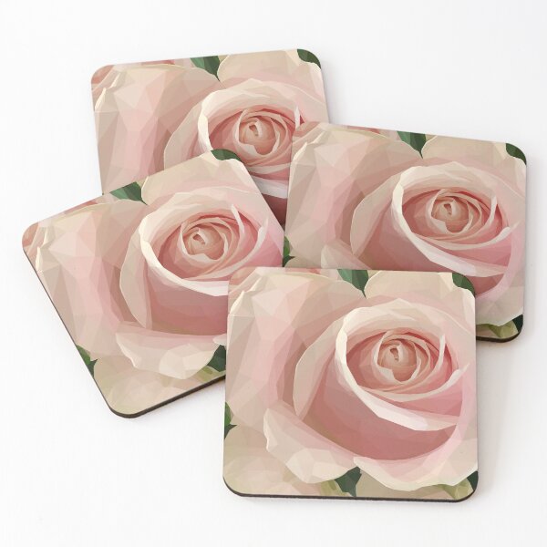 Item preview, Peach Rose Low Poly designed and sold by ErinFCampbell.