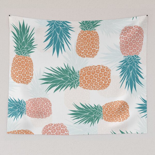 Item preview, Fun pineapple faces seamless designed and sold by Gurshnet68.